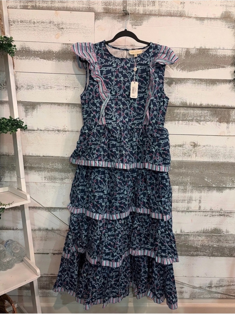 NWT Simply Southern Women’s Size M Floral Ruffle Tiered Dress
